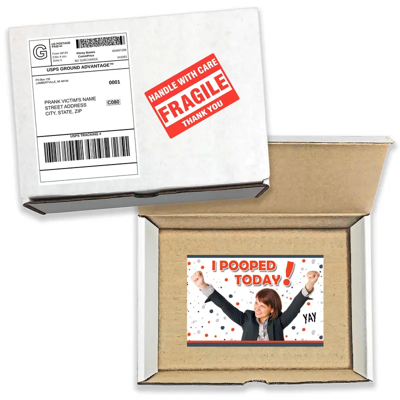 Prank Mail Gag - Poo today Joke Box Gets Sent Directly to Your Recipient, 100% Anonymously!