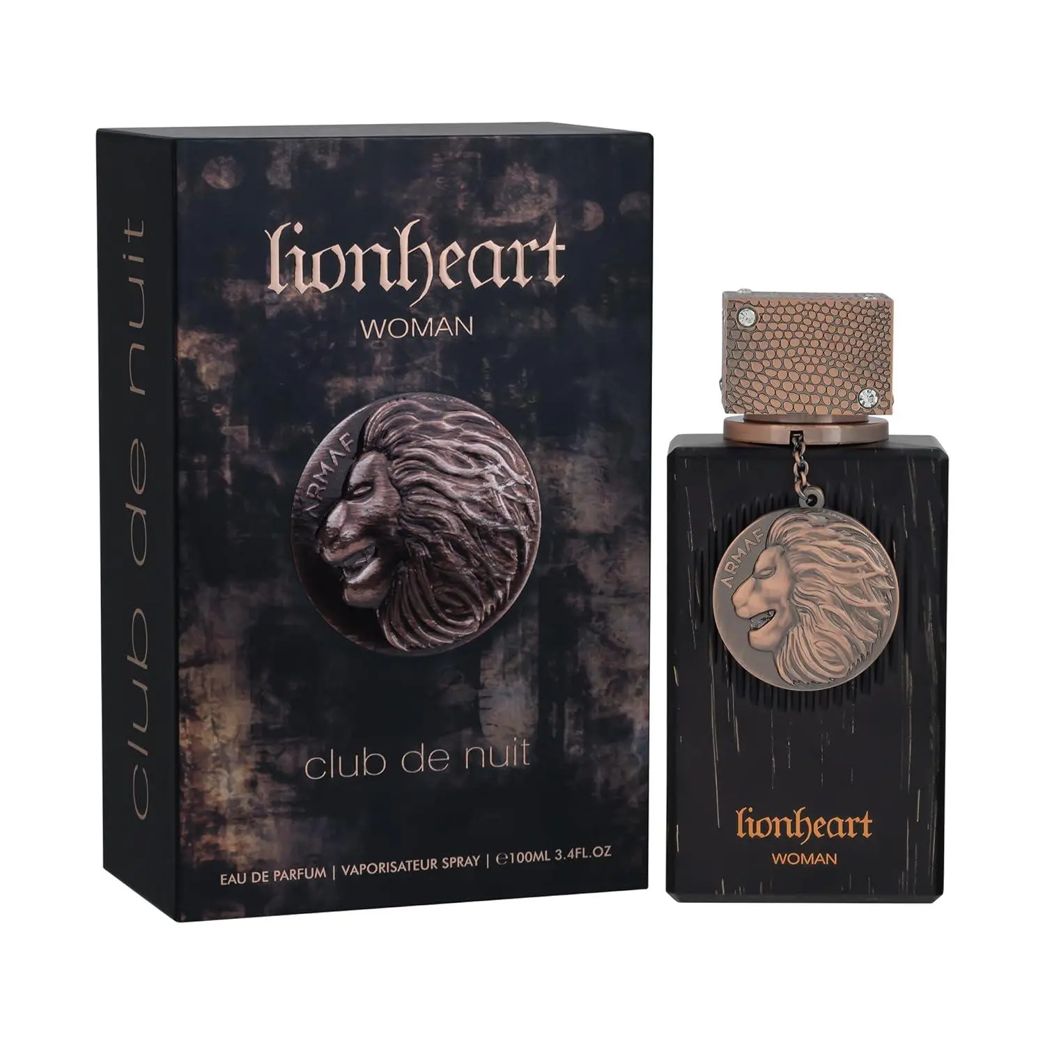 Armaf Club De Nuit Lionheart Women's Eau de Parfum Spray 3.4 Ounce Oriental Vanilla with Lavender, Cacao, Ginger & Vanilla Absolute Notes