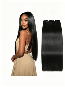 15A Brazilian Straight Bundles Human Hair (12-30 Inch) 100% Unprocessed Straight Human Hair Quick Weave Hair 3 Bundles Thick Remy Virgin Hair Extensions Natural Color