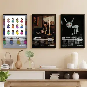 Dra-ke Album Poster Unframe Set of 3 Print Art Rapper Album Cover Print