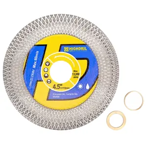 Tile Diamond Saw Blade Cutting Disc Wheel 4.5"/115mm for Dry/Wet Cutting & Grinding Porcelain Granite Marble Ceramic Artificial Stone
