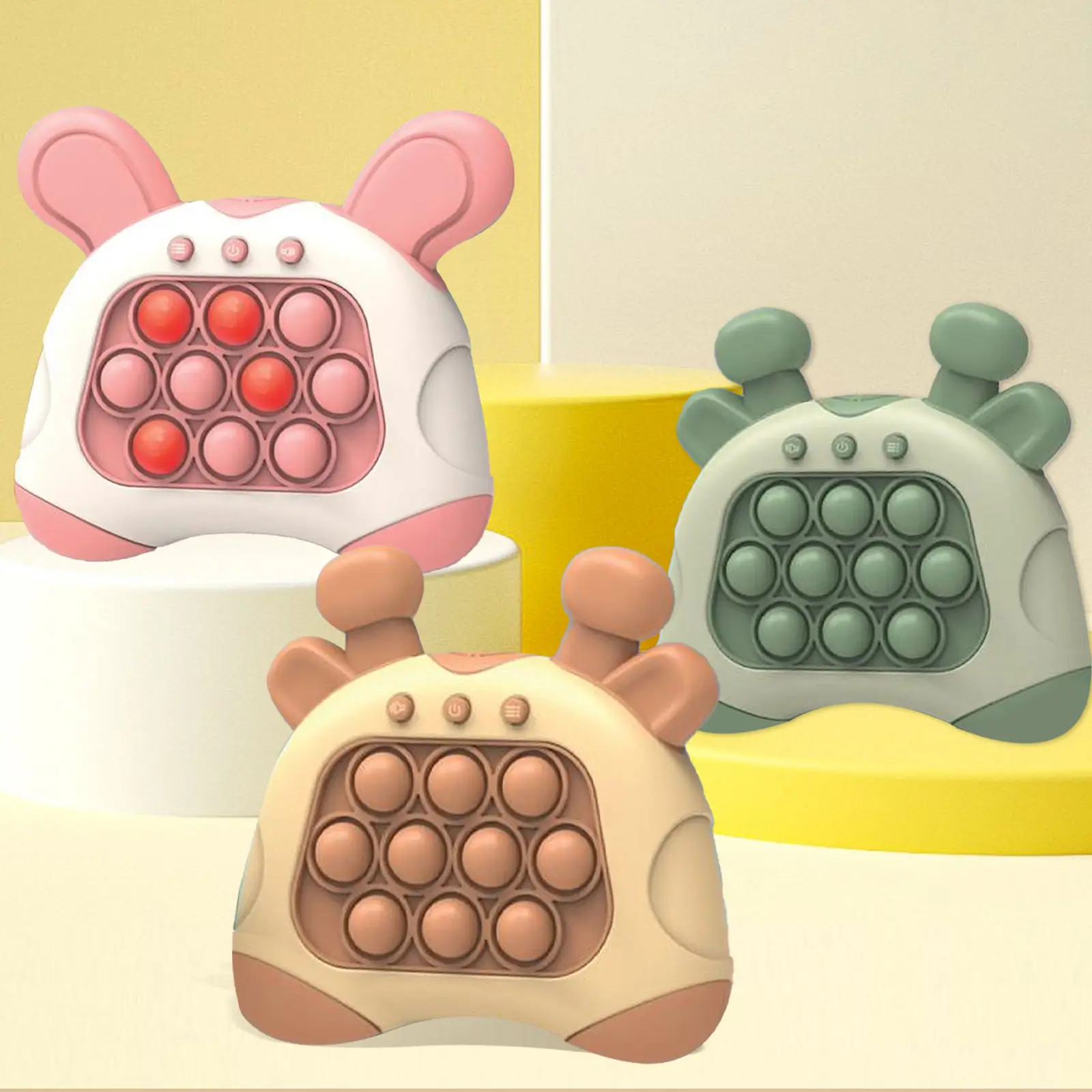 Fast Push Game, Quick Push Game, Pop Fidget Toys Bubble Game Light-up Toys for Kids Boys and Girls, Handheld Pocket Games Stocking Stuffers Gift for C