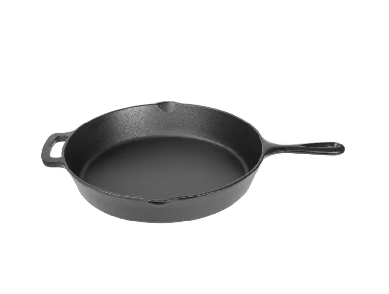 12-inch Cast Iron Skillet by Lodge Cookware - Model 707 Production Series Fry Bake butter pat