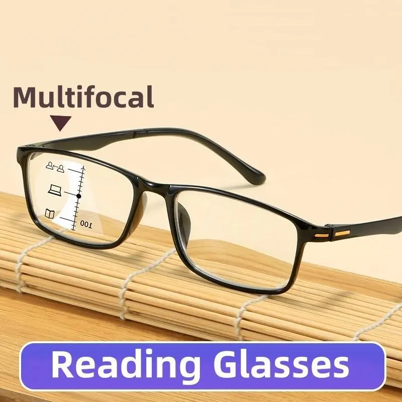 Far Near Dual Use Reading Glasses Progressive Multifocus Anti Blue Light Eyewear Zoom Eye Protection Bifocal Far Sight Glasses
