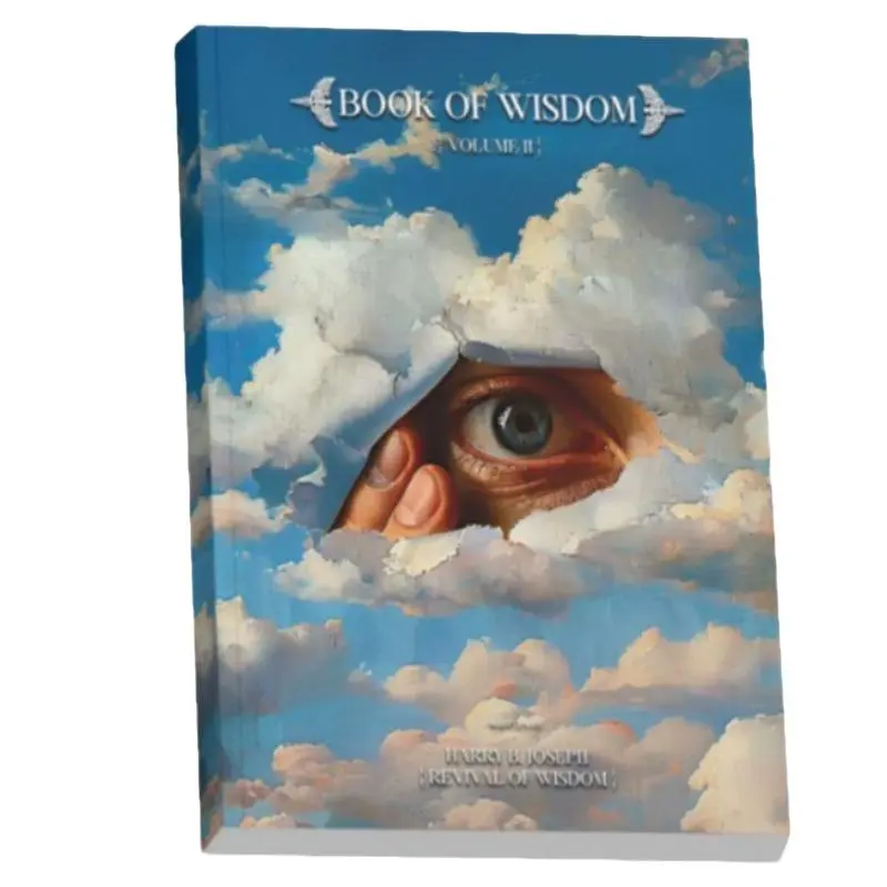 Book of Wisdom Volume Eye Cover Wisdom Eye Colorful Inner Pages English Edition, Unique Quality Aesthetic Inspirational Reading Material, Quality Paper, Ideal Gift for Book Lovers