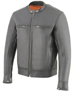 Milwaukee Leather Men's Men'S Cool-Tec Scooter Style Motorcycle Jacket - Mlm1551