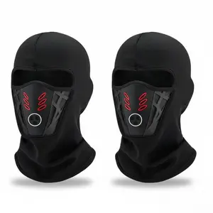 2pcs-Winter Rider Warm Anti-Haze Balaclava Full Face Mask for Motorcycle Riding Cycling Ski Hood Cap Windproof Soft Outdoor Warm Bike Headwear