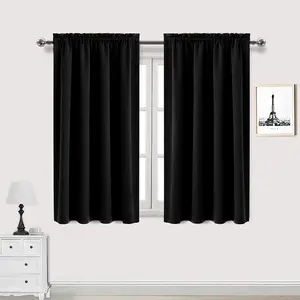Thickened Three-Layer Dustproof Heat Insulation Noise Reduction Curtain, Pole Pocket Design, Polyester Fabric