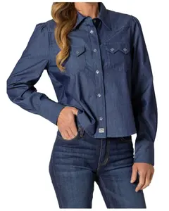 Kimes Ranch Women's Annie Cropped Long Sleeve Snap Western Shirt - Wto0000035-Ind