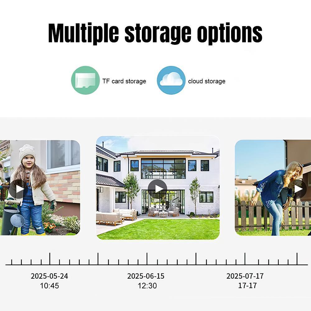 Solar Security Camera Outdoor 6MP, Triple Lens WiFi PTZ Camera, PIR Human Detection, Color Night Vision, Two-Way Audio, IP66 Waterproof,for Valentine’s Day Gift