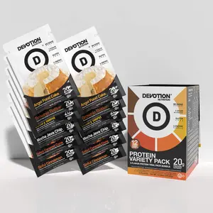 Devotion Nutrition Protein Variety 12-Pack Bundle – Gluten Free, Keto Friendly, No Added Sugars, 1g MCT, 20g Whey & Micellar Protein per Serving