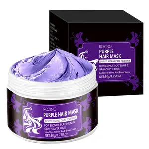 Purple Hair Mask, Multi-functional Nourishing Hair Care Cream, Hair Care & Styling Product for Men & Women