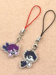 Game Dead Plate Vince Rody Cosplay Acrylic Keychain Key Ring Rope Phone Chain Bag Pendant Accessories Prop Keychain For Bags Keychain Attachment