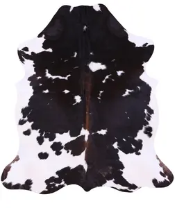 SUPER SALE Black & White Natural Cowhide Rug - Large 6'5"H x 5'10"W
