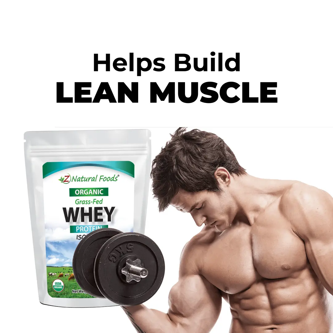 Z Natural Foods Organic Whey Protein Isolate - Grass Fed - Unflavored - 90% Pure Non-GMO Protein Powder - No Additives - Post Workout - Fitness, Athletes, Build Muscle