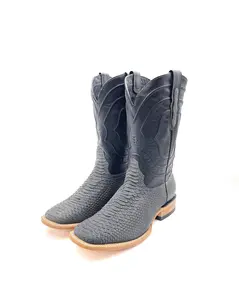 Cowboy Boot Gray Python