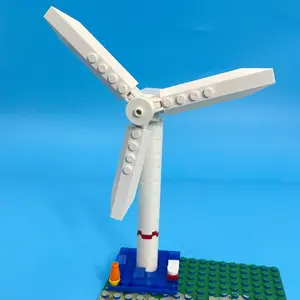 55pcs Windmill Building Blocks Set, DIY Assembly Kit, Abs Material, Garden Decoration, Toy, Perfect Birthday Gift