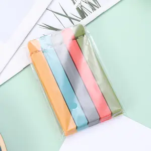 Food Bag Clips, Snack/Tea Bag Clips, Candy-Colored Plastic Magnetic Sealing Clips for Kitchen – 5-Pack, Durable and Easy to Use