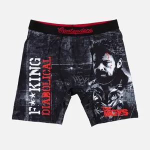 Contenders Menswear Men's Polyester-Spandex Boxer Briefs - The Boys Diabolical Underwear with Adjustable Inseam Length and Ride Control