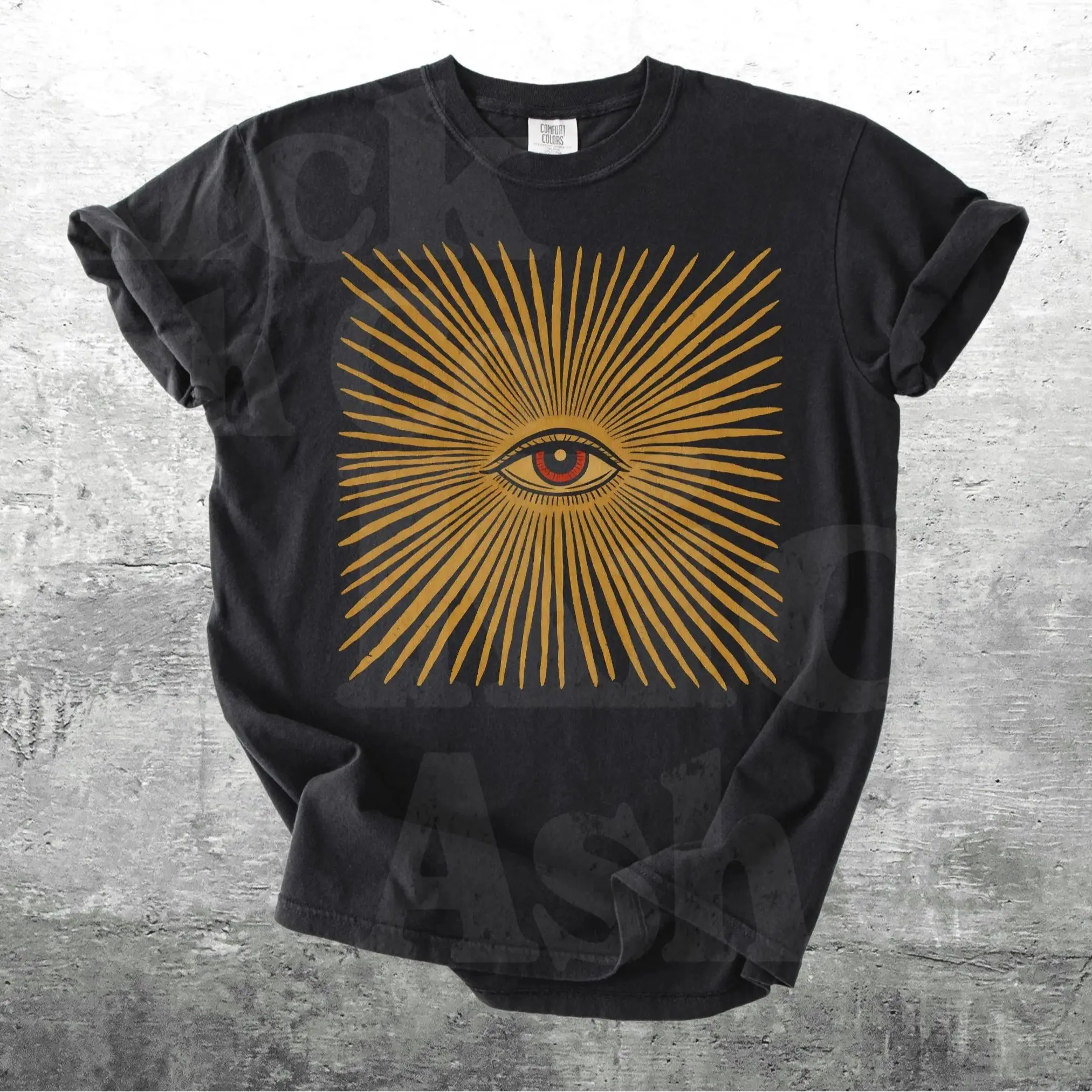 Boho Witchy Shirt, All Seeing Eye Shirt, Unisex Comfort Colors T-shirt