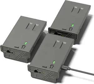 3 Pack 6000mAh Upgraded Solar Charge Battery Pack Compatible with Reveal Cellular Trail Hunting Camera Ultra, X Gen 3.0, Pro 3.0, X, X Pro, X Gen 2.0, XB, SK, Rechargeable Lipo Lithium Battery Pack