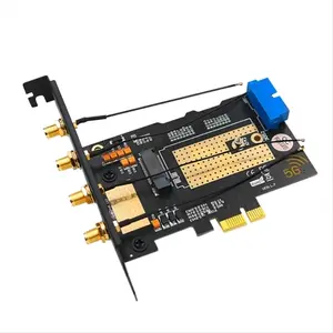 M.2 B Key USB3.0 & PCIe 5G Dual Bus 5G-WWAN Card Adapter Card, Desktop Adapter Card with 4 Antennas SIM Slots