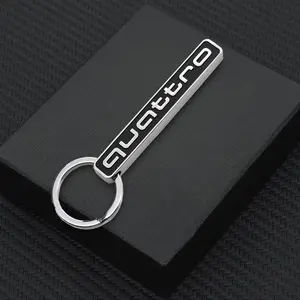 3D Metal Logo Quattro Keychain, Car Emblem Badge Keyring for Audi a Series & Q Models, Durable Automotive Accessory