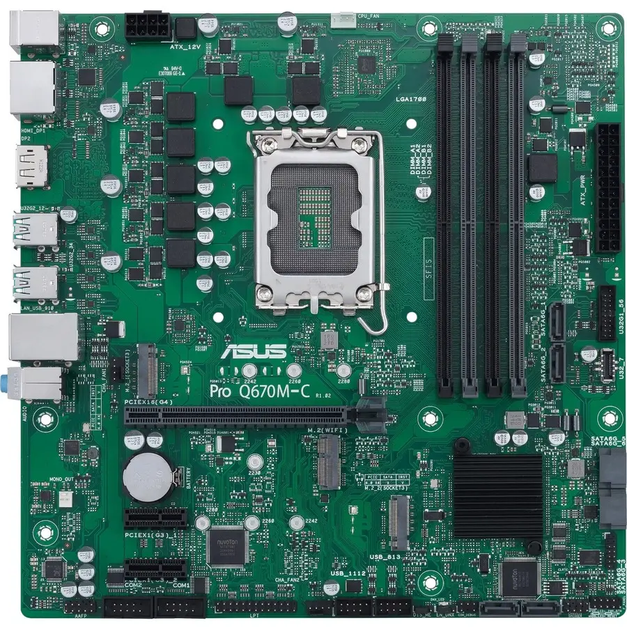 Asus PRO Q670M-C-CSM LGA-1700 DDR5 mATX Desktop Motherboard PROQ670MCCSM