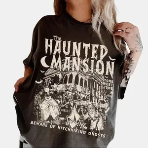 Retro Remake The Haunteedd Mansion Tshirt, Spooky Season Shirt, Cute Cartoon Ghosts Tee, Halloween Gothic Family Shirt