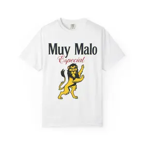 MUY MALO SCAR - Lion King Villain Mexican Cerveza Beer Casual Cotton Fabric Menswear T-Shirt - Soft Comfort Colors Graphic Tee