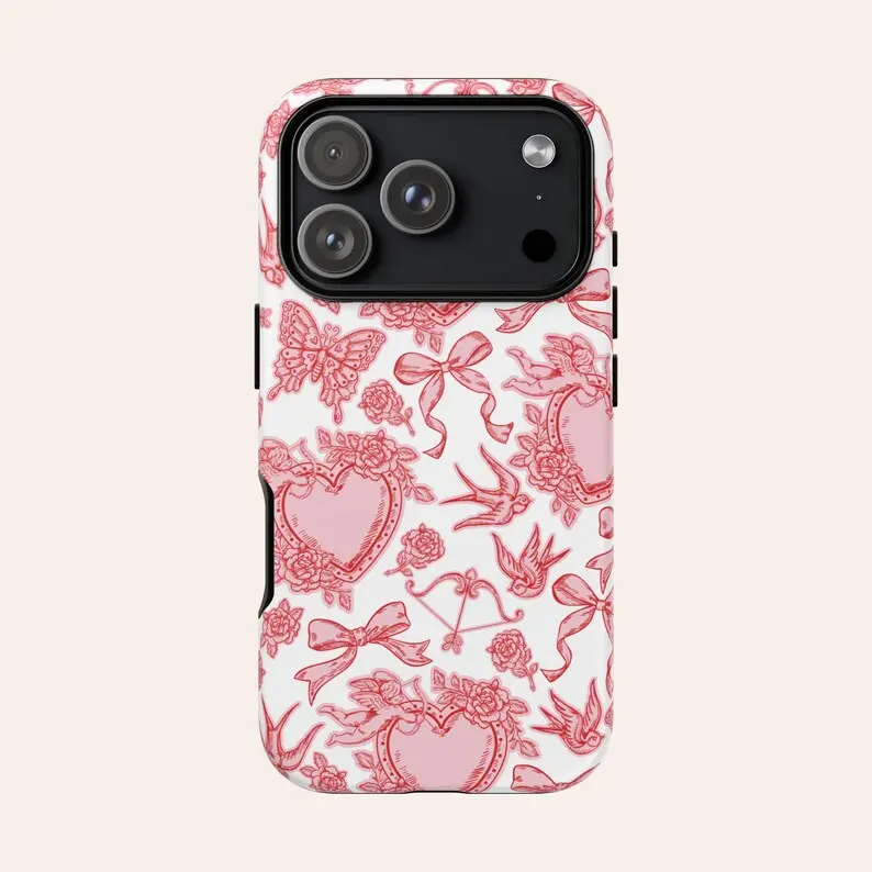 Valentine Line Art Phone Case, Phone Casse for couple - Phone Case for Iphone & Samsung
