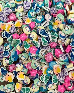 Beach Theme Clay Slices, Non-Edible Spring Mermaids Sprinkle Mix, Polymer Clay, Fake Sprinkles, Nail Art Supplies, Shaker Mix