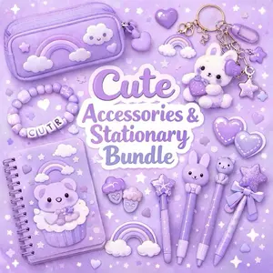 3 MariviScoops Cute Accessories & Stationery set