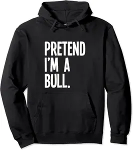 Pretend I'm A Bull Funny Halloween Party Costume Pullover Hoodie - Braedoncoysp Shop 79B0CNG63463