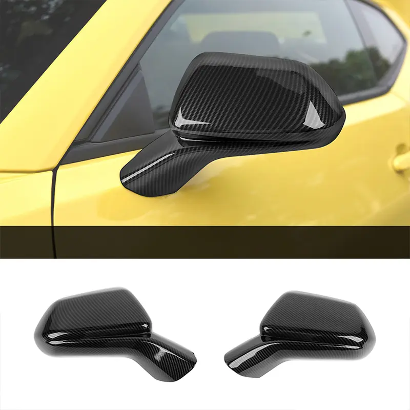 Carbon Fiber Style Mirror Cover Trim for 2016+ Chevy Camaro, Peel & Stick Exterior Mirror Decoration, Custom Fit ABS Overlay Accessories