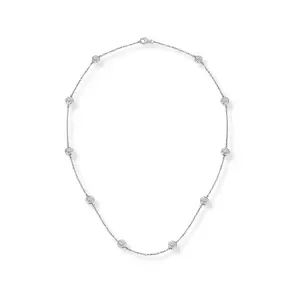 3CT Bezel Set Necklace