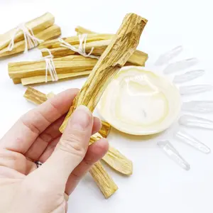 Palo Santo Sticks - Authentic 100% Natural Hand Cut Wood from Peru - 4" to 4.5" Long - Aromatic for Energy Cleansing - Sustainable & Imported