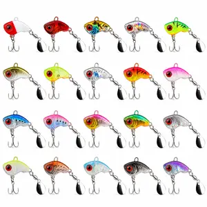20-pack Mini Whirlwind VIB Fishing Lure with Spin Blade, Long Cast Sinking Hard Bait for Bass Trout Freshwater Fishing