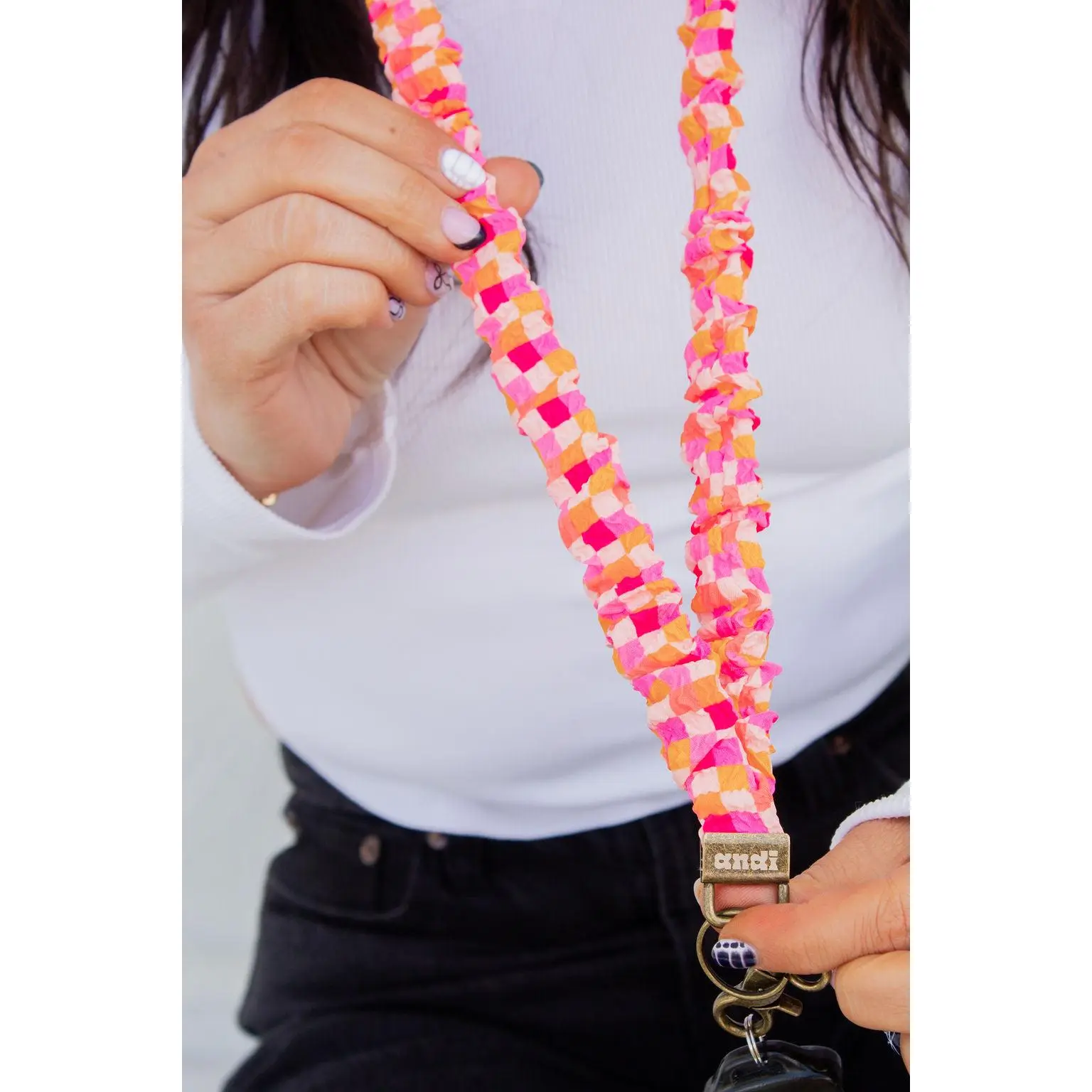 **SECONDS** Bright Checkered Breakaway Lanyard