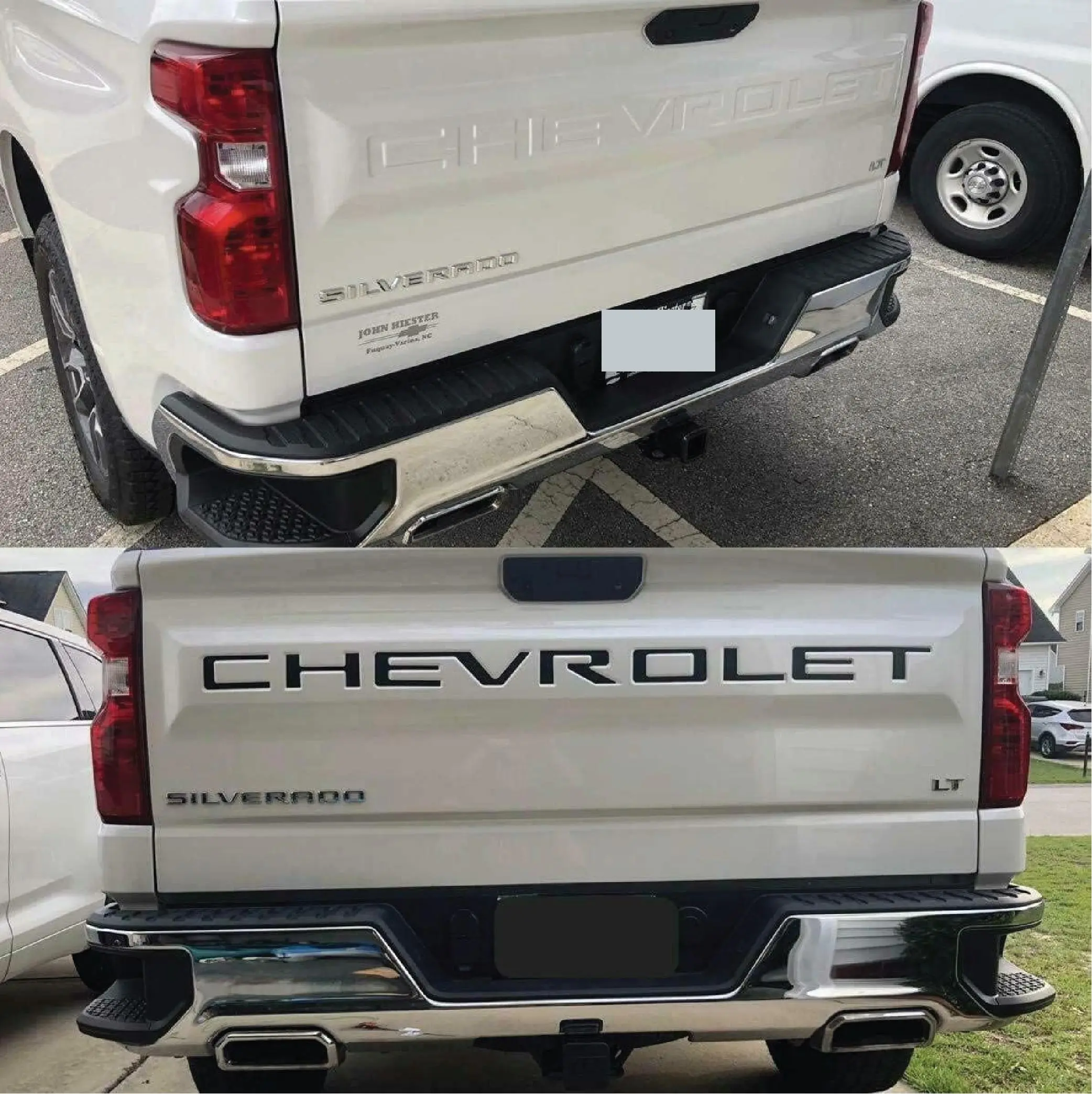 Replacement for Chevrolet Silverado 3D Raised Tailgate Letters BLACK MATTE || 2019 - 2022 Car Sticker Decal Automotive Decoration