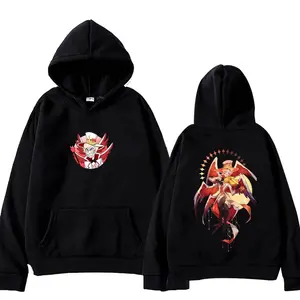 HazbinHotel Lucifer Hoodies Aesthetic Lucifer MorningStar Pullovers for Men Women Long Sleeve Sweatshirts High Street Clothing