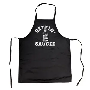 Getting Sauced Sarcastic Barbecue Graphic Cooking Kitchen Utensils Funny Aprons Adjustable Household Items Graphic Print Sarcastic Grill Apparel Funny Food Cover Grilling Apparel for Men