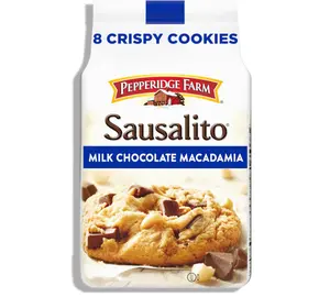 Pepperidge Farm Sausalito Crispy Milk Chocolate Macadamia Nut Cookies, 7.2 OZ Bag (8 Cookies)