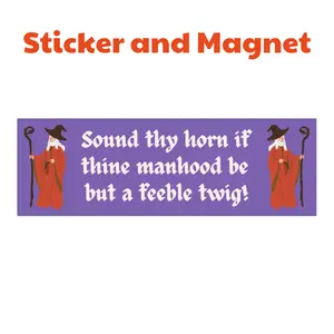 Funny Medieval Bumper Sticker Weather Resistant Anti Tailgating Car Magnet for Cars Walls Windows & Vehicles Christian Gothic Meme Decoration