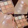 Shimmer Eyeshadow Palette, Highly Pigmented Palette, High Pigment Blendable Eye Shadow Powder, Long-Lasting Shiny Makeup, Eyeshadow Glossy Makeup, Perfect Summer Look, Glitter Eyeshadows, Cosmetic Eyeshadow