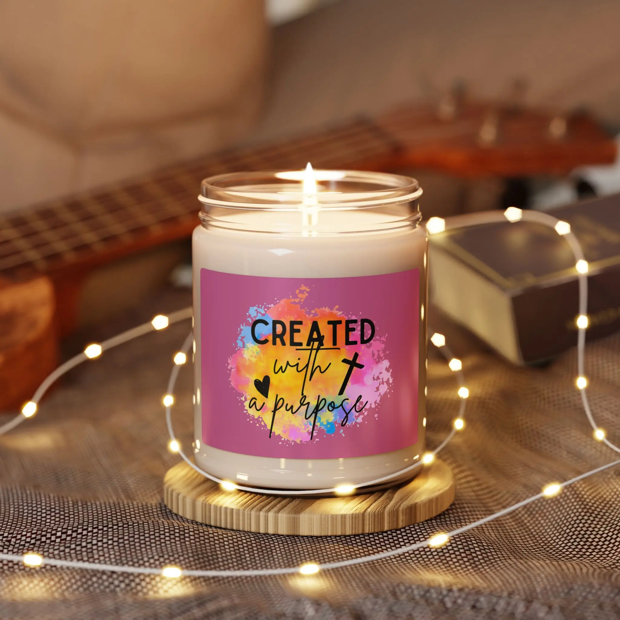 Scented Soy Candle, 9oz - Bible Verse Candle, Christian Prayer Candle, Religious Gift, Inspirational Home Decor, Meditation Candle,