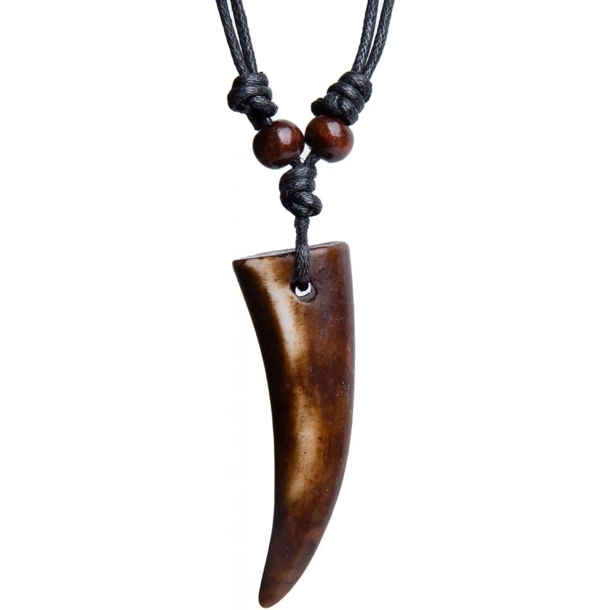 Tooth Necklace for Men's Teeth Pendant Necklace Adjustable Indian Tribe Jewelry