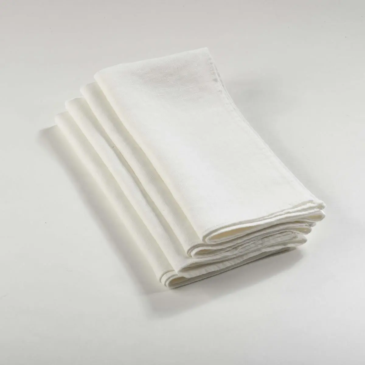 SARO 13067.I20S 20 in. Classic Comfort Stonewashed Linen Napkin - Ivory Set of 4