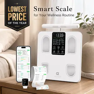 Arboleaf Smart Bathroom Scale for Body Weight 26 Metrics Full Body Composition Analyzer 8-Electrode High Precision Digital Scale with App Connectivity - Healthcare