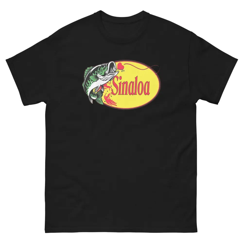 Men's Sinaloa TQM Mexico Estado Premium Round Neck Short-Sleeve Cotton Tee, Polyester-Sleeved Streetwear T-Shirt for Casual Wear